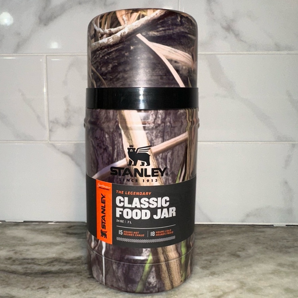 Stanley Mossy Oak Classic FOOD JAR 24oz Stainless Leakproof Shadow Grass Camo